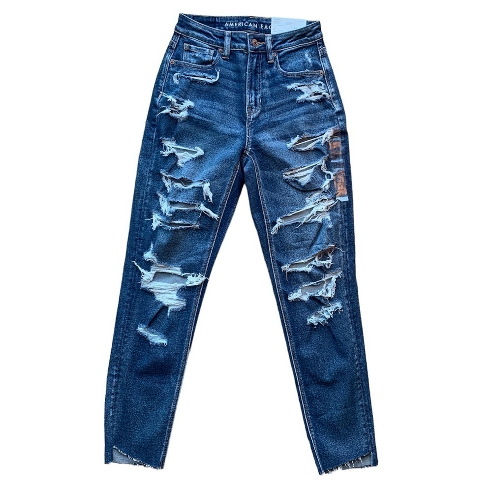 American Eagle | American Eagle Distressed Mom Jeans NWT 0
